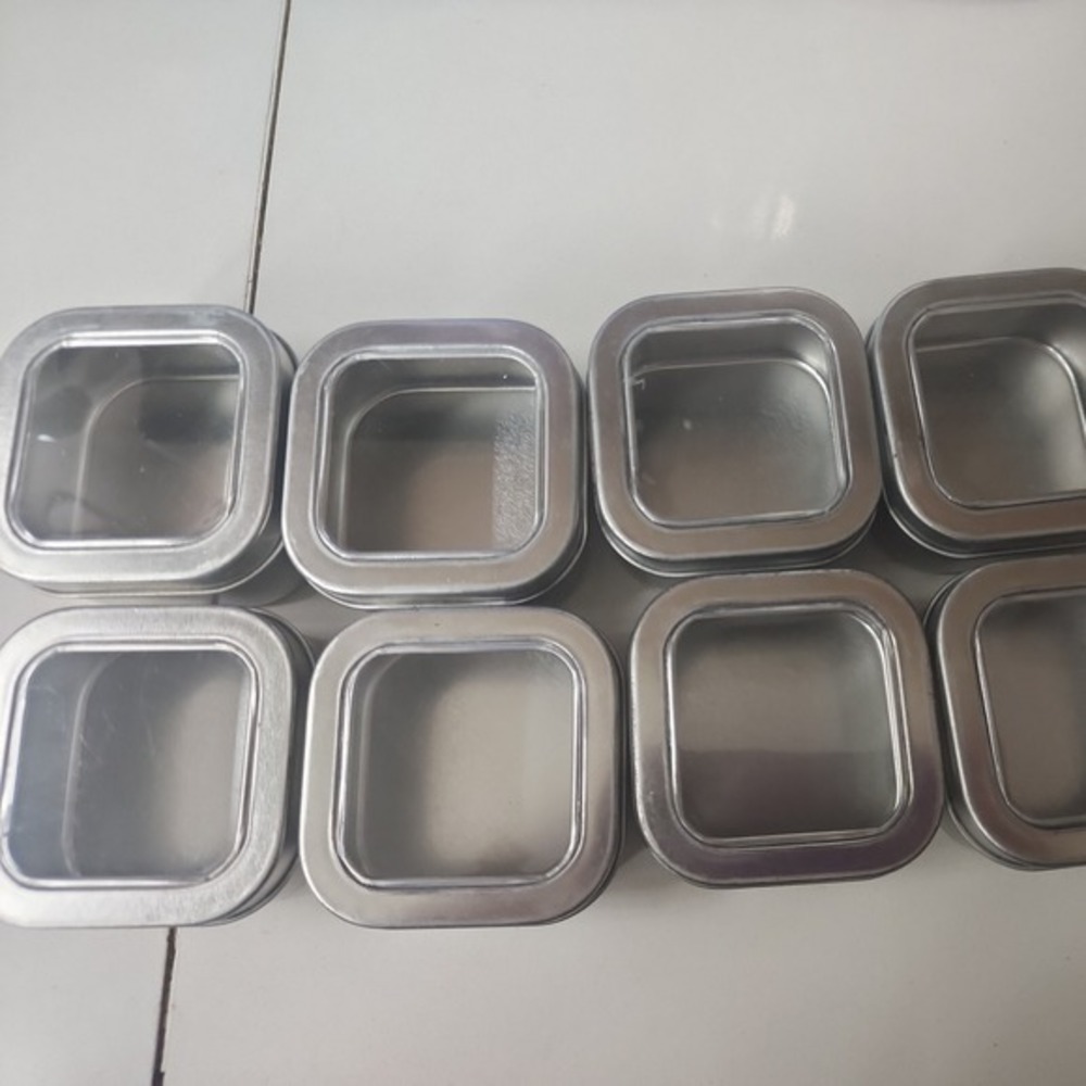 48pc Small Tins 2 Oz. With Window use‎ for candy or spices Organize spices - Picture 5 of 7